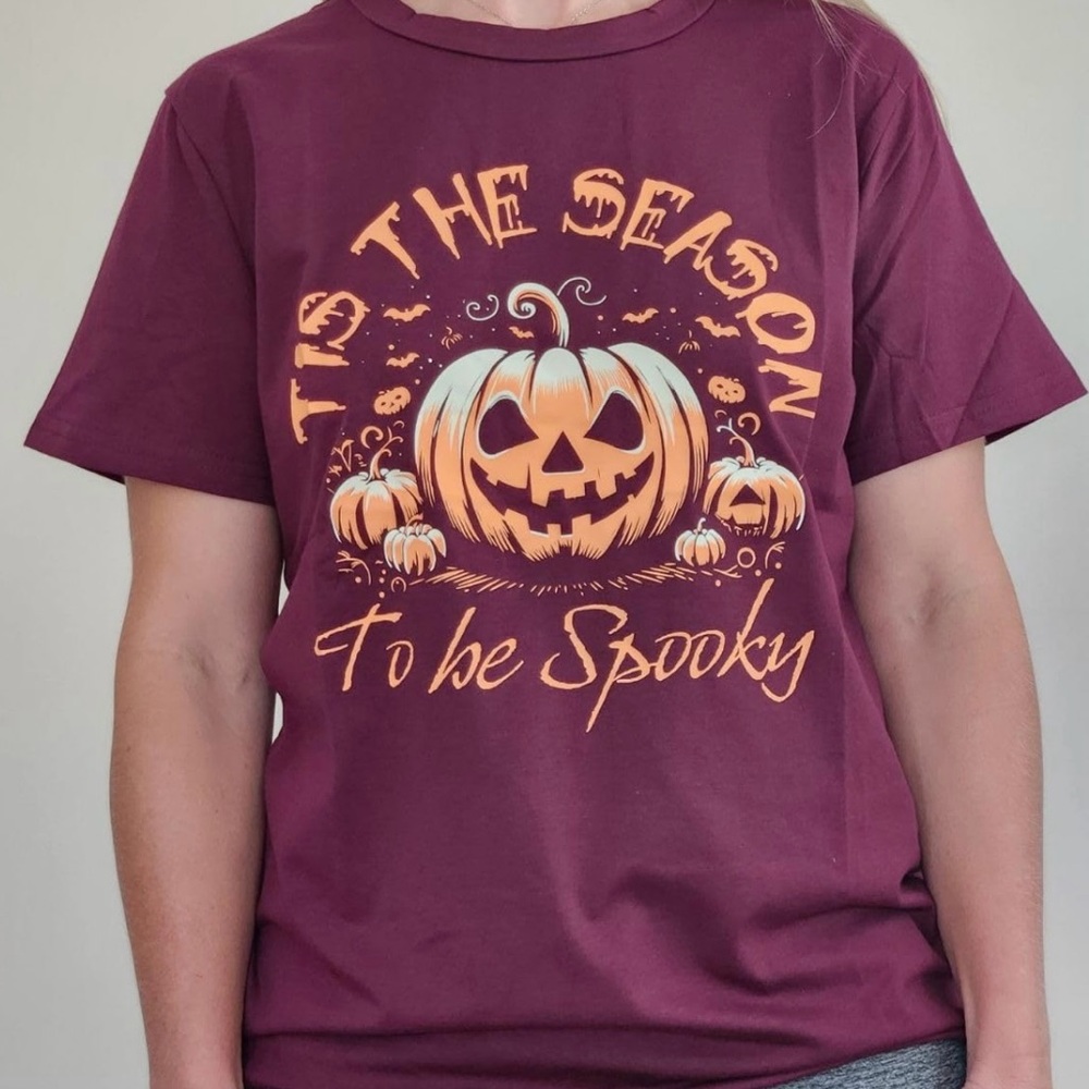 Halloween Pumpkin T-Shirt - Purple and Orange